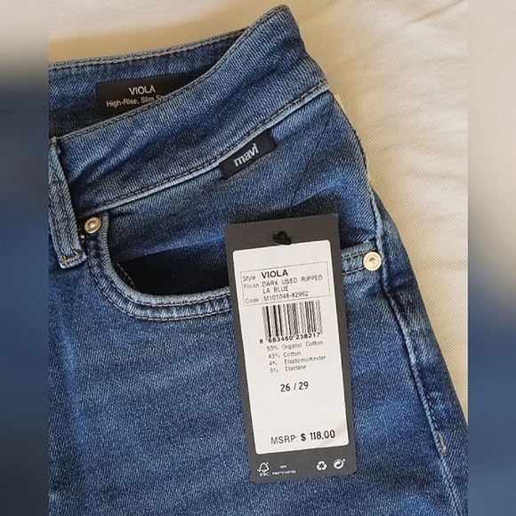 MAVI LA Blue Viola High Rise Slim-Straight Jean - Picture 6 of 11